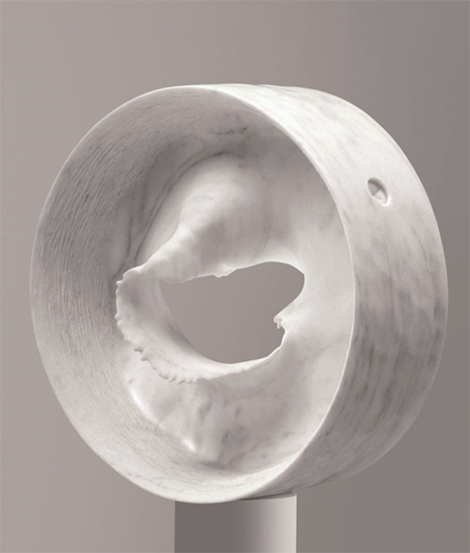 Ind.Art. - Angelo Brugnera - Cellula - marmo bianco savana - 60x60x15cm - anno 2009 copia